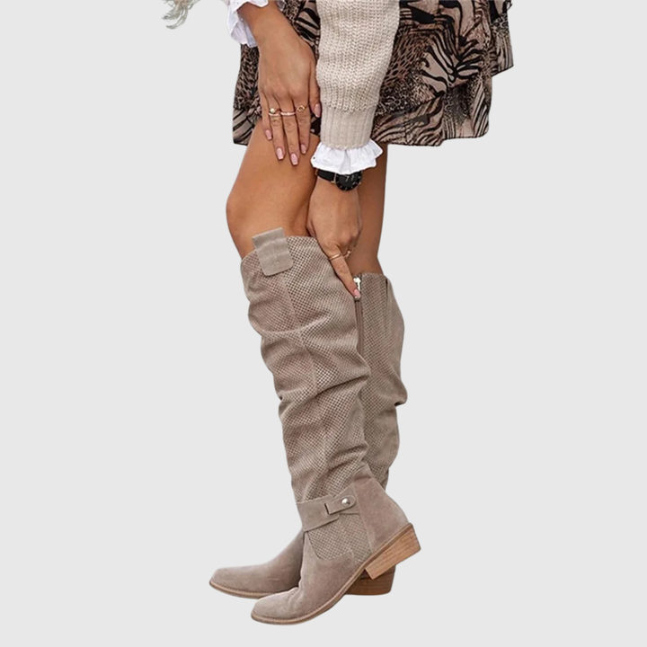 Elvoria | Luxe Knee-High Leather Boots