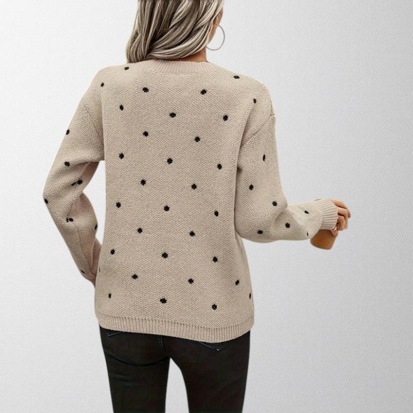 Grace – Polka Dot Knitted Sweater