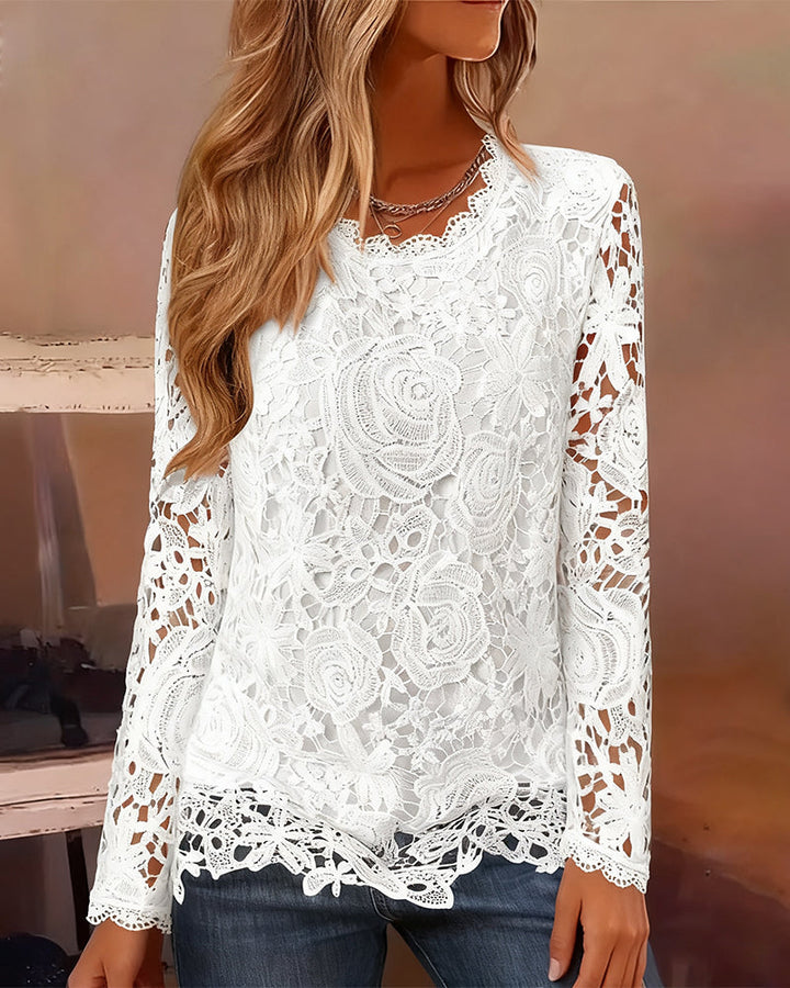 Miranda | Basic Long Sleeve Lace Top