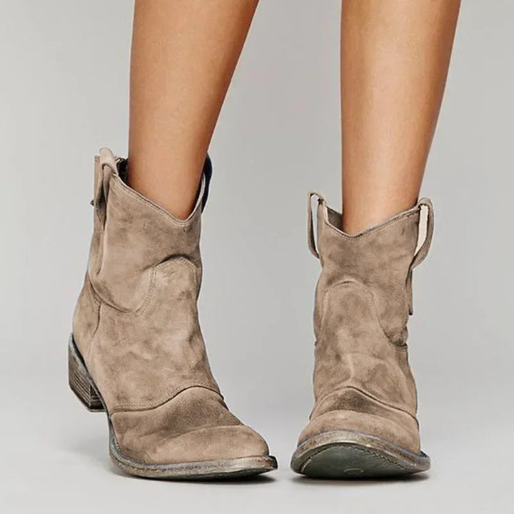 Cyrine | Vintage Cowboy Suede Boots