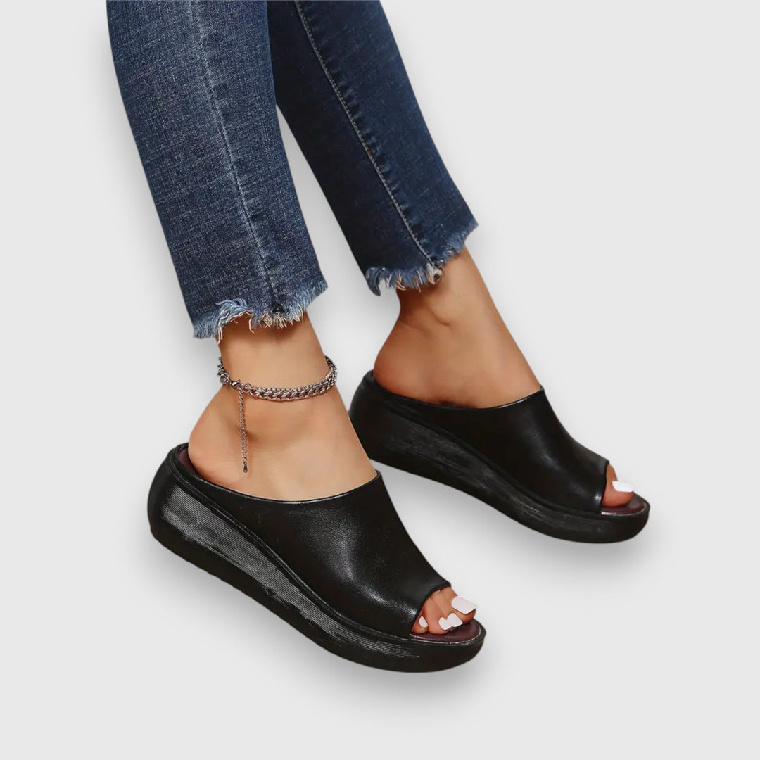 Amelie – Soft Faux Leather Sandals