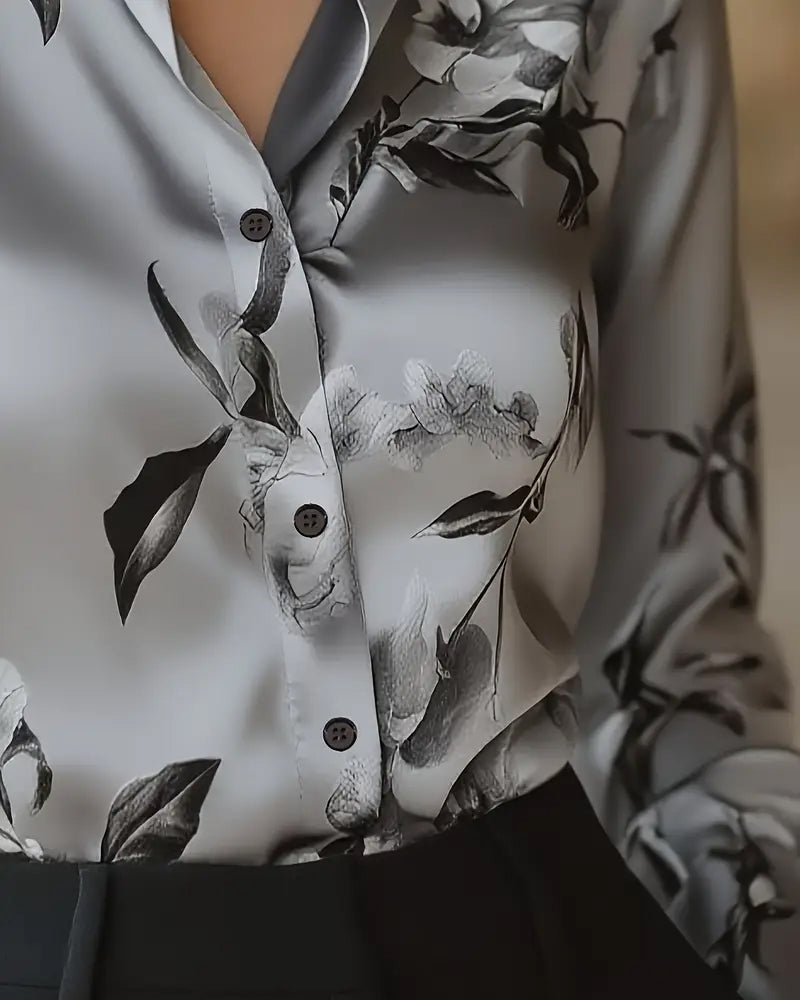 Odette | Retro Floral Print Shirt