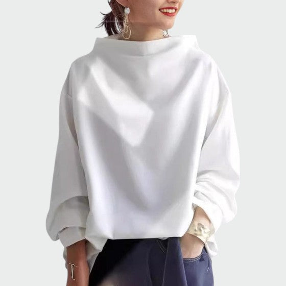 Olivia - High-Neck Casual Top