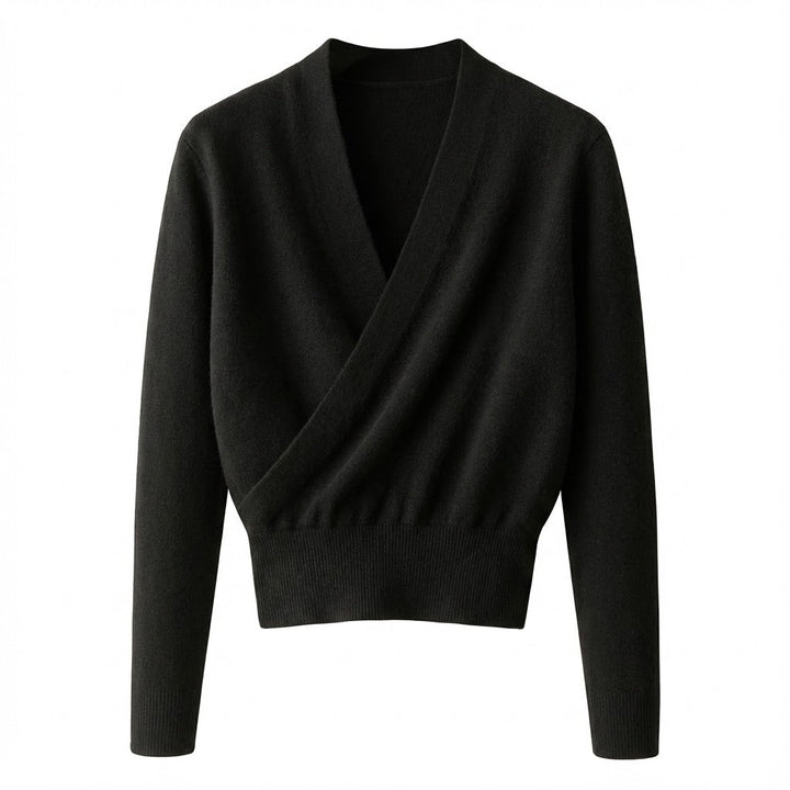 Eva - Relaxed V-Neck Wrap Sweater